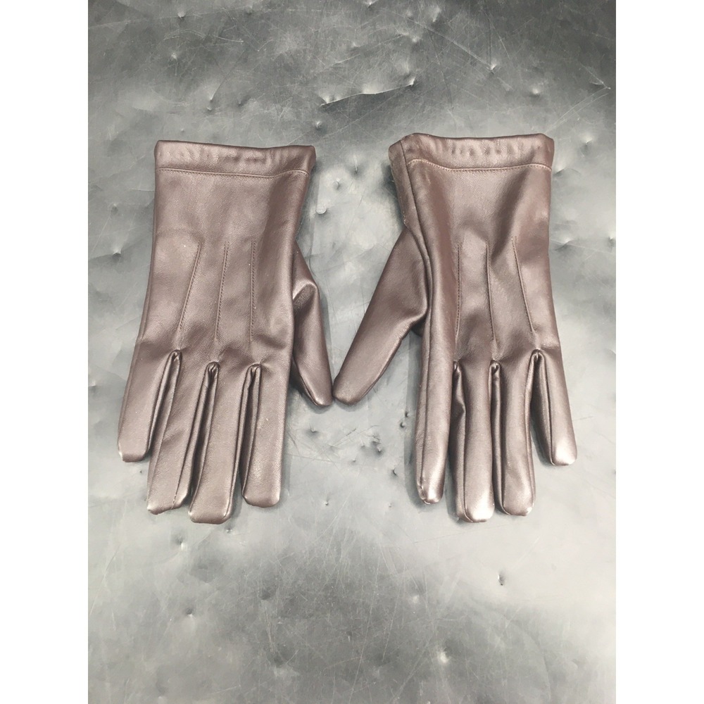 VTG Downholmes  Brown‎ Soft Leather Gloves Polyester Lining, Women's Size M